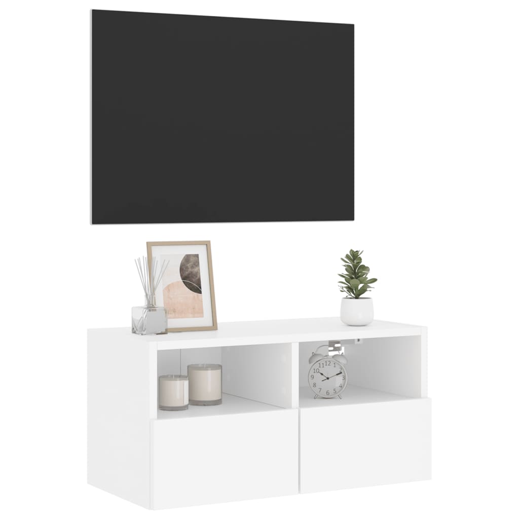 vidaXL TV nástenná skrinka biela 60x30x30 cm kompozitné drevo
