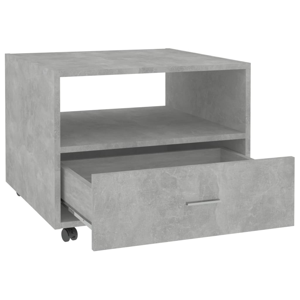 vidaXL Konferenčný stolík betónový sivý 55x55x40 cm spracované drevo