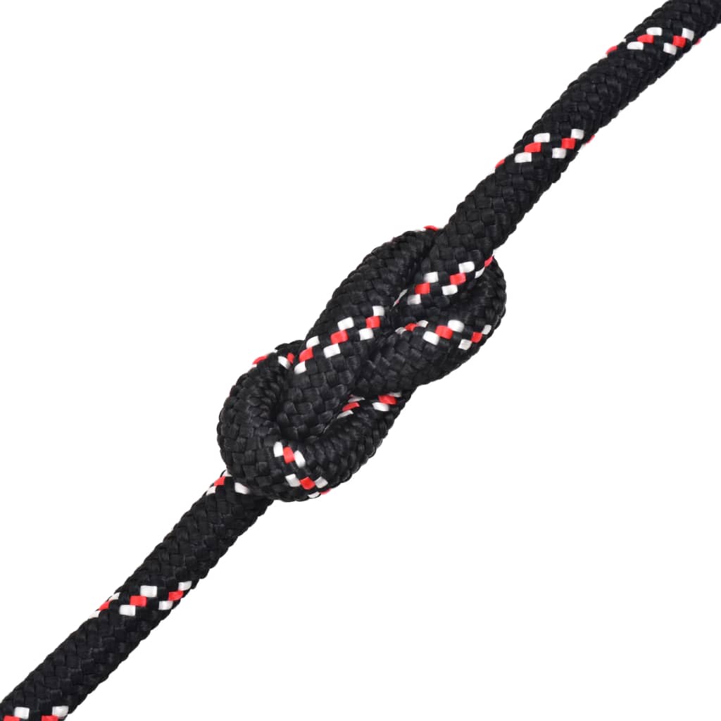 vidaXL Lodné polypropylénové lano 6 mm 500 m čierne