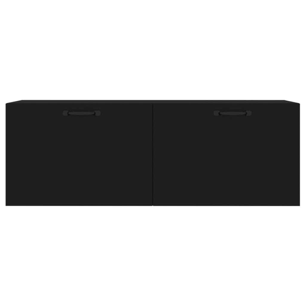 vidaXL Nástenná skrinka, čierna 100x36,5x35 cm, kompozitné drevo
