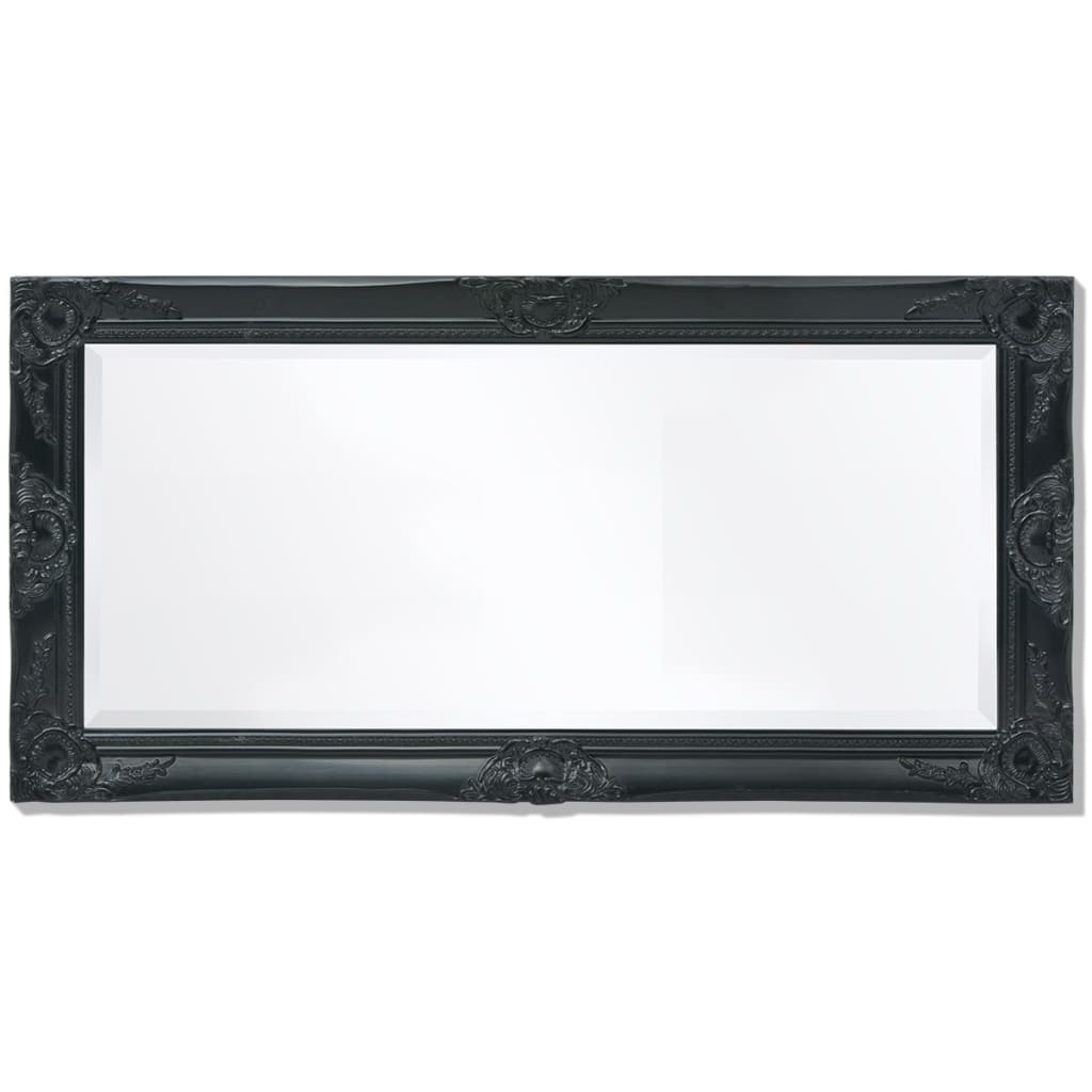 vidaXL Nástenné zrkadlo v barokovom štýle, 100x50 cm, čierne