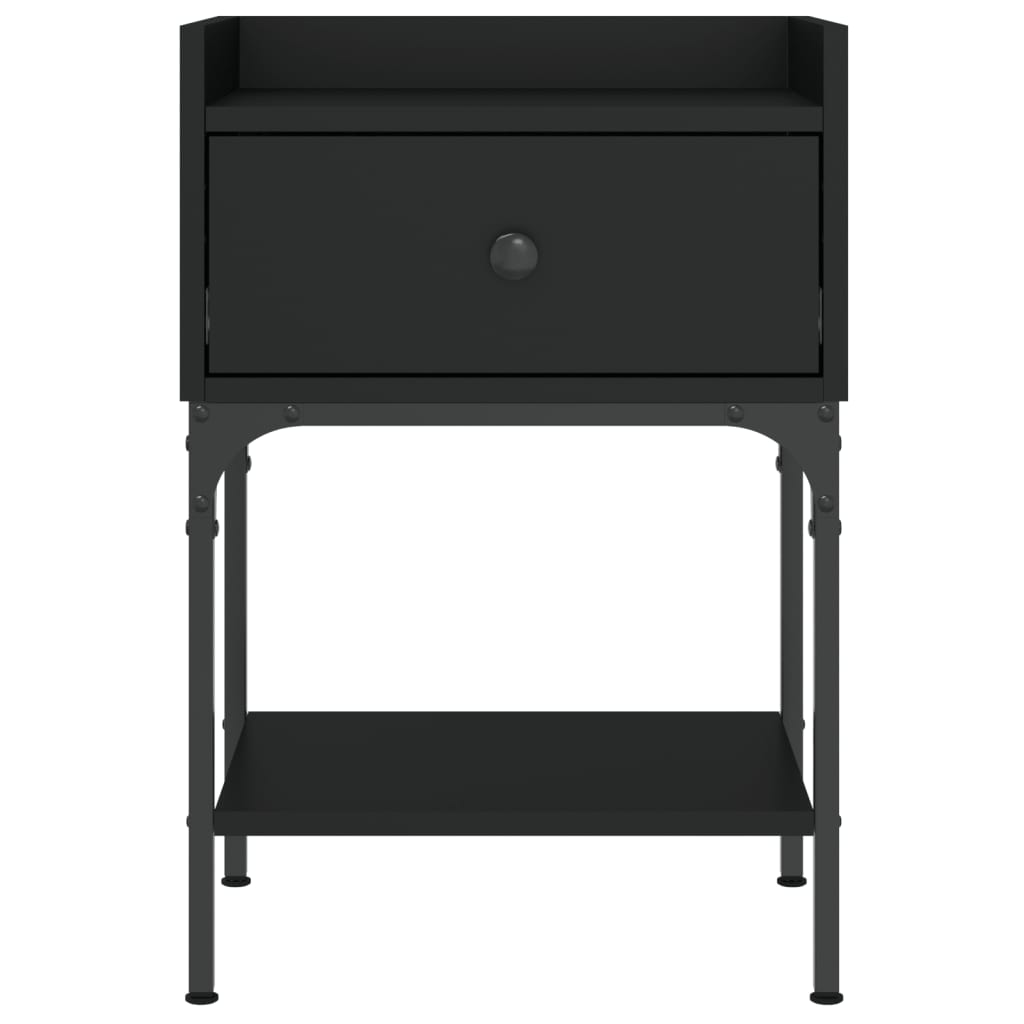 vidaXL Nočný stolík čierny 40,5x31x60 cm kompozitné drevo