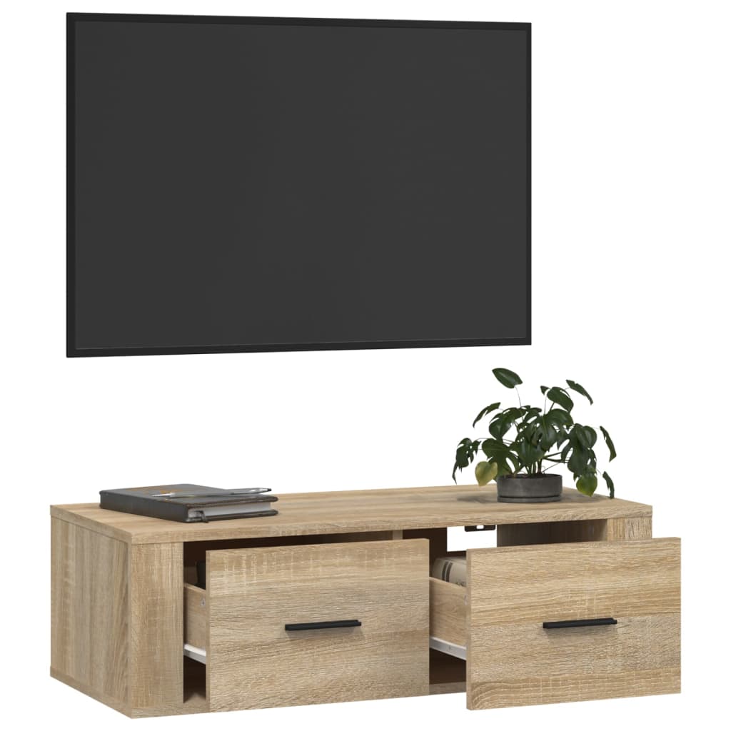 vidaXL Závesná TV skrinka dub sonoma 80x36x25 cm spracované drevo