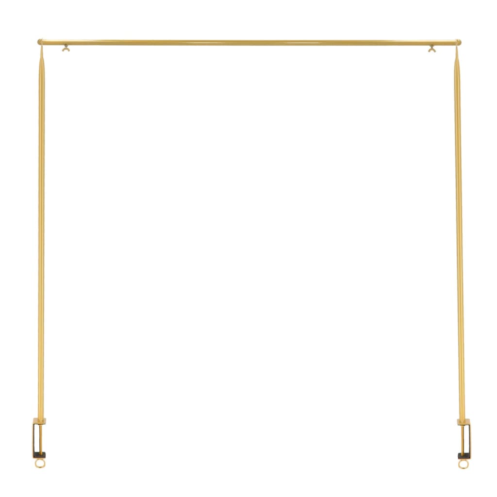 Esschert Design Dekoratívna stolová tyč so svorkou, zlatá