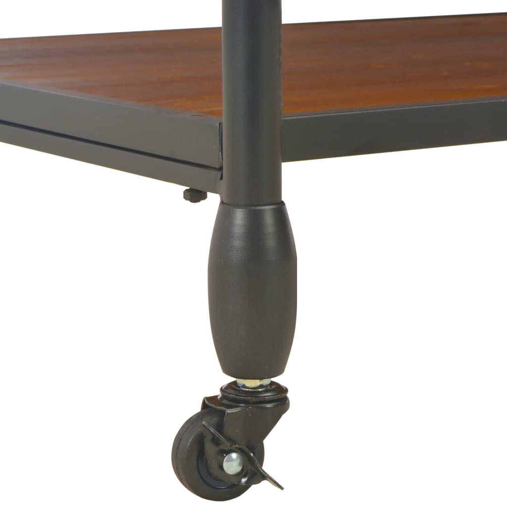 vidaXL Konferenčný stolík s policou 120x60x40 cm masívne jedľové drevo