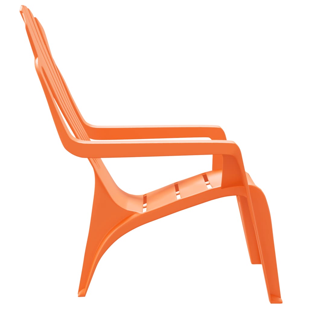 vidaXL Detské záhr. stoličky 2ks oranžové 37x34x44cm PP drevený vzhľad
