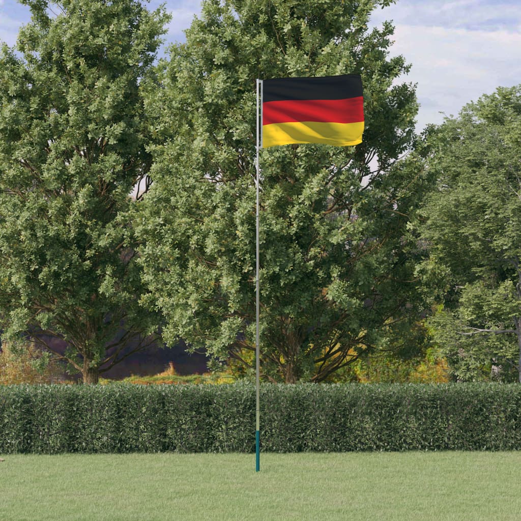 vidaXL Vlajka Nemecka a tyč 5,55 m hliník