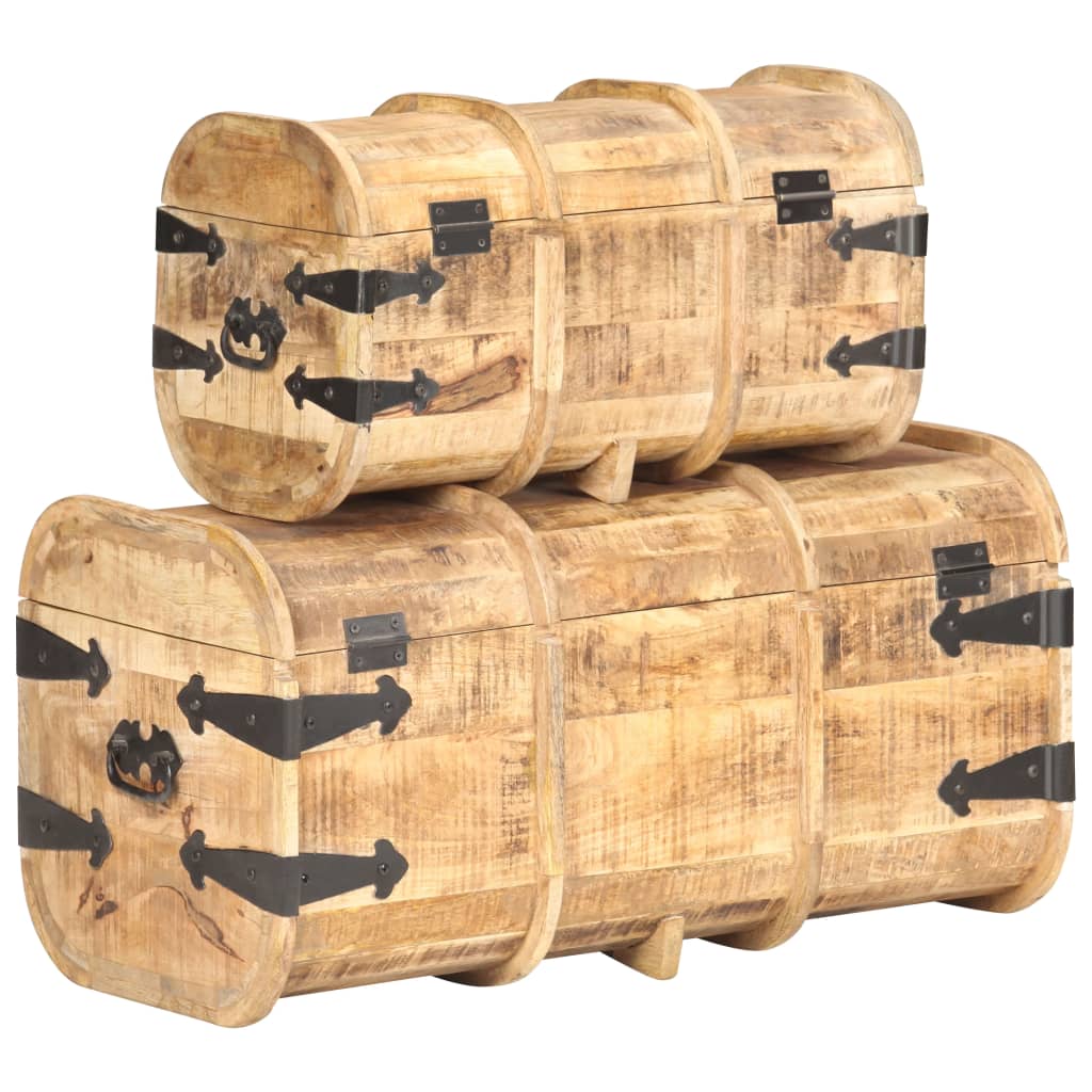 vidaXL Skladovacie truhlice 2 kusy masívne mangovníkové drevo