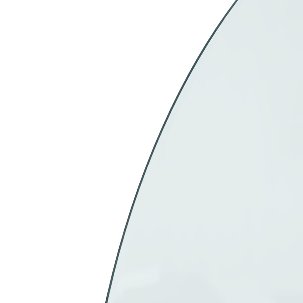 vidaXL Krbová sklenená doska polkruhová 800x500 mm