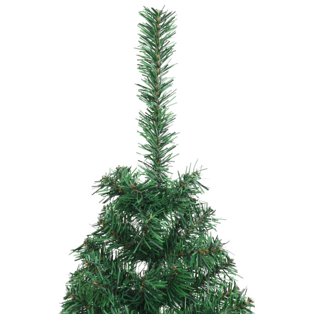 vidaXL Umelý polovičný vianočný stromček+stojan, zelený 150 cm, PVC