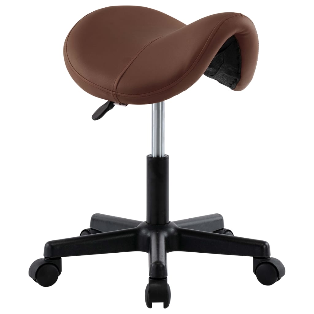 vidaXL Pracovná stolička hnedá umelá koža