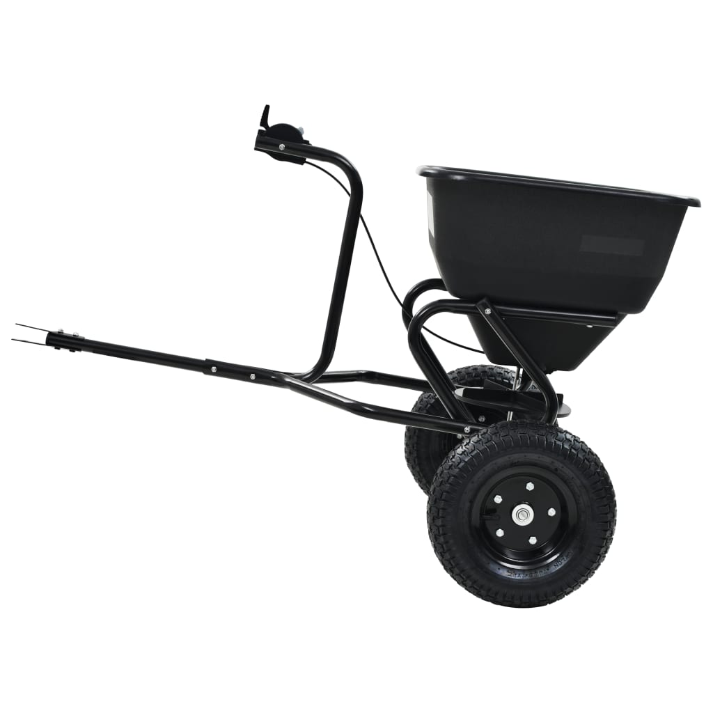 vidaXL Prívesný posypový vozík na soľ, PVC a oceľ 125x74x79 cm, 45 l
