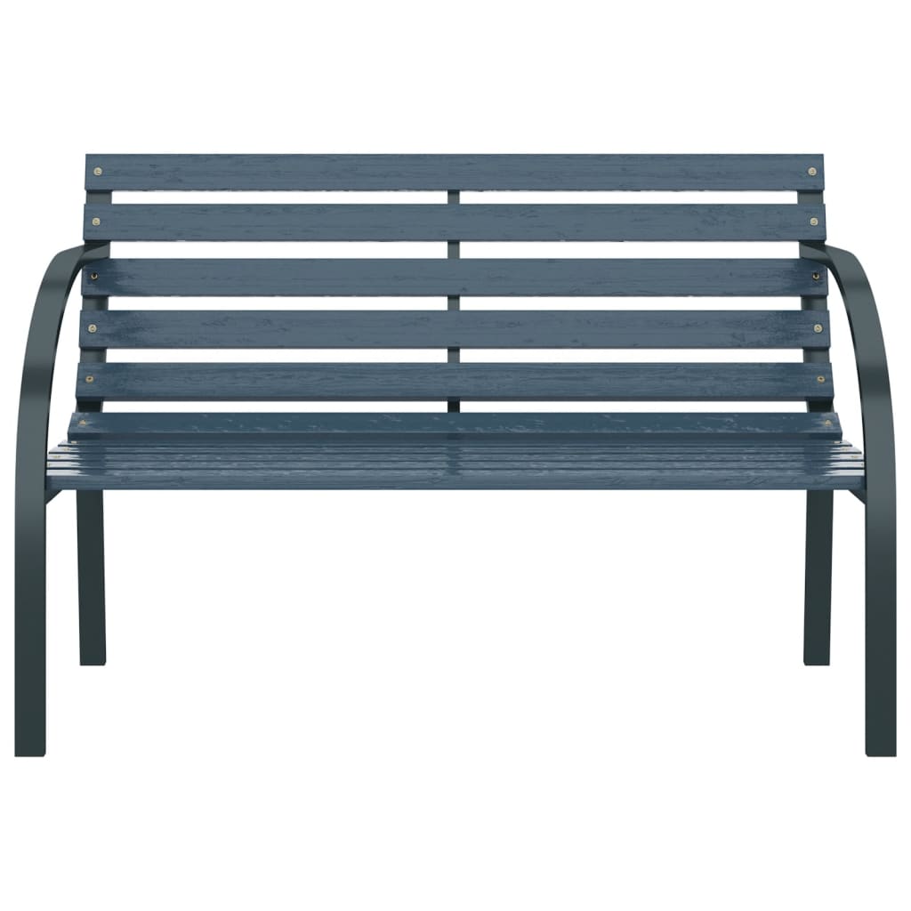 vidaXL Záhradná lavička 120 cm, sivá, drevo