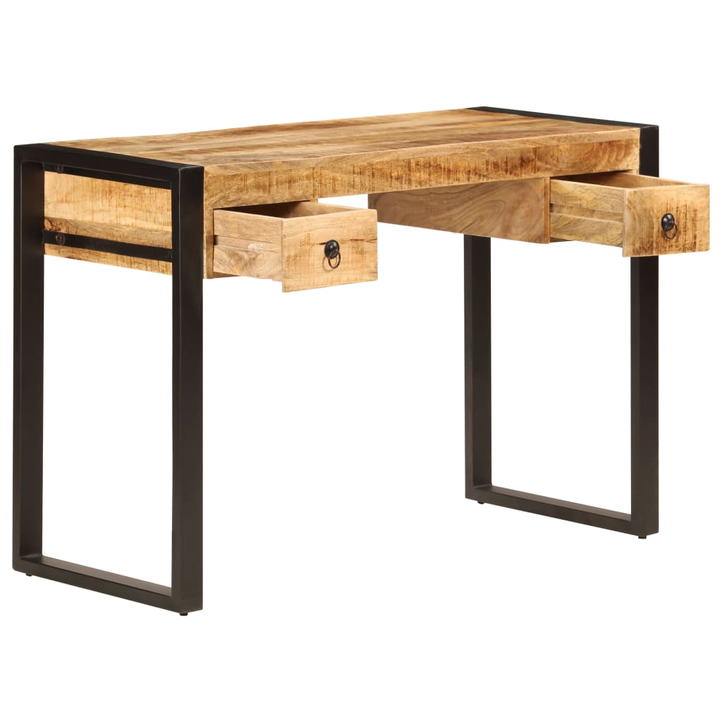 vidaXL Stôl z mangovníkového dreva s 2 zásuvkami 110x50x77 cm