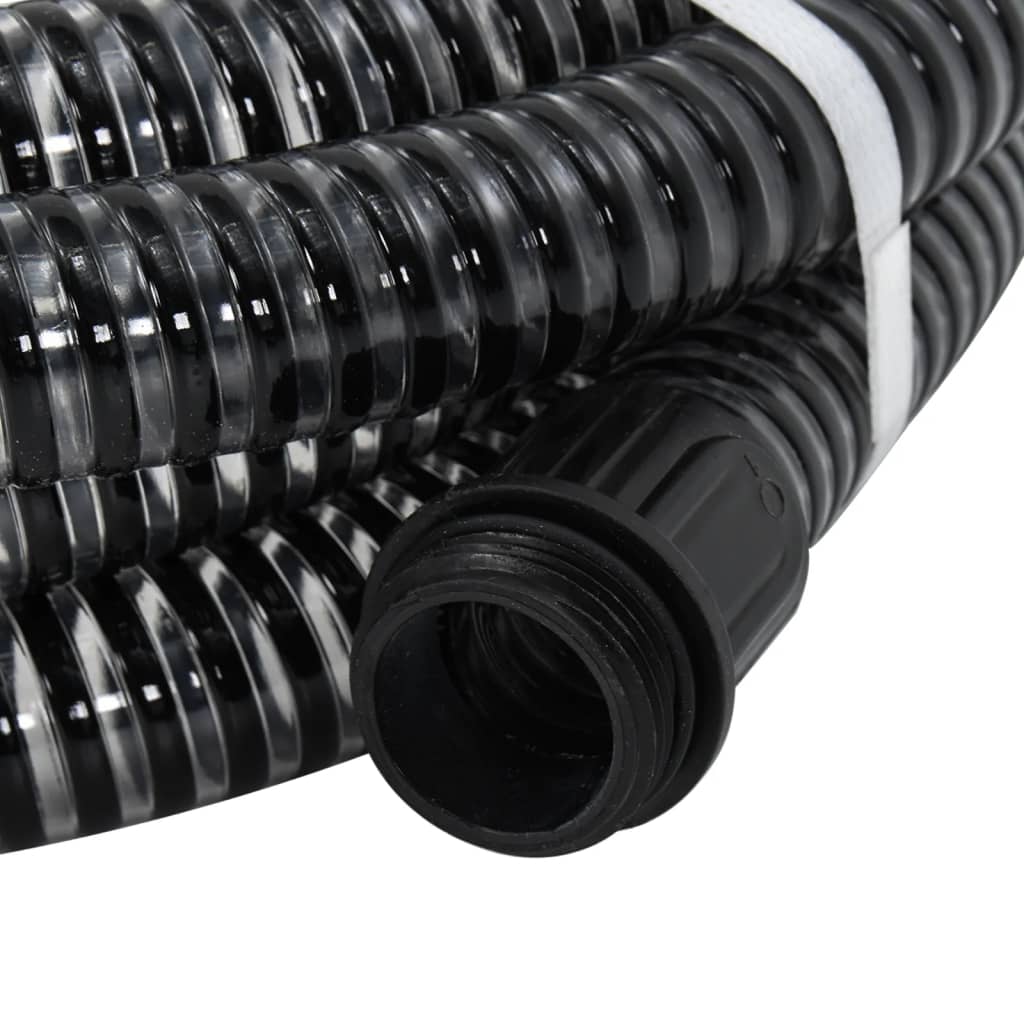 vidaXL Odsávacia hadica s mosadznými spojkami, čierna 1,1" 7 m, PVC