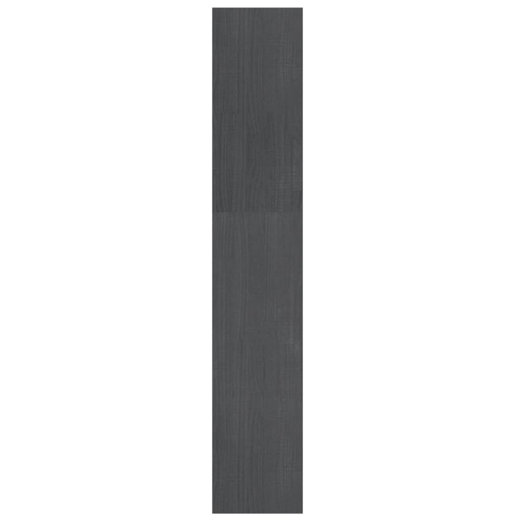 vidaXL Knižnica/deliaca stena sivá 100x30x167,5 cm masívna borovica