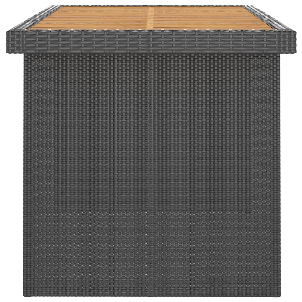 vidaXL 9-dielny vonkajší jedálenský set so sedákmi polyratanový čierny