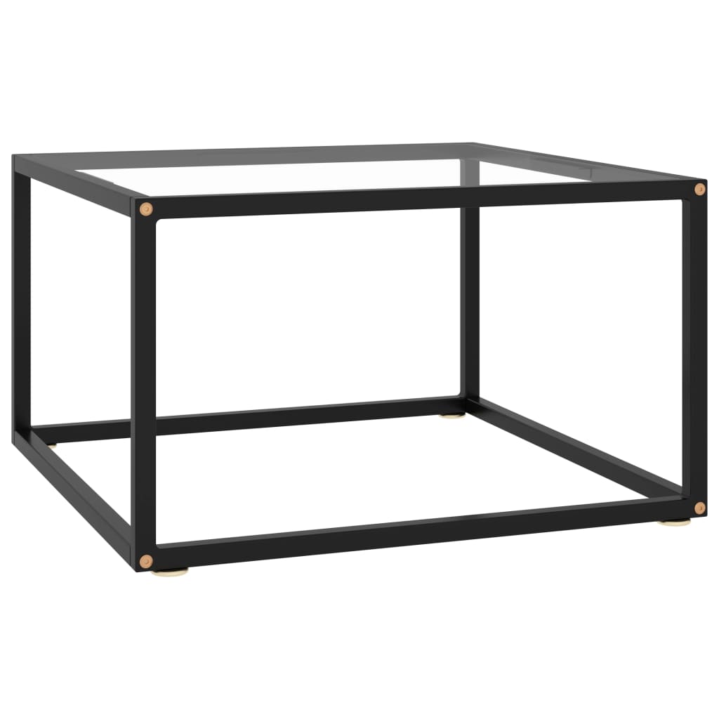 vidaXL Konferenčný stolík, čierny, tvrdené sklo 60x60x35 cm