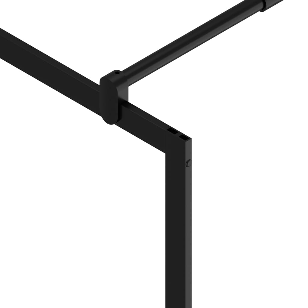 vidaXL Sprchová zástena s priehľadným ESG sklom čierna 90x195 cm