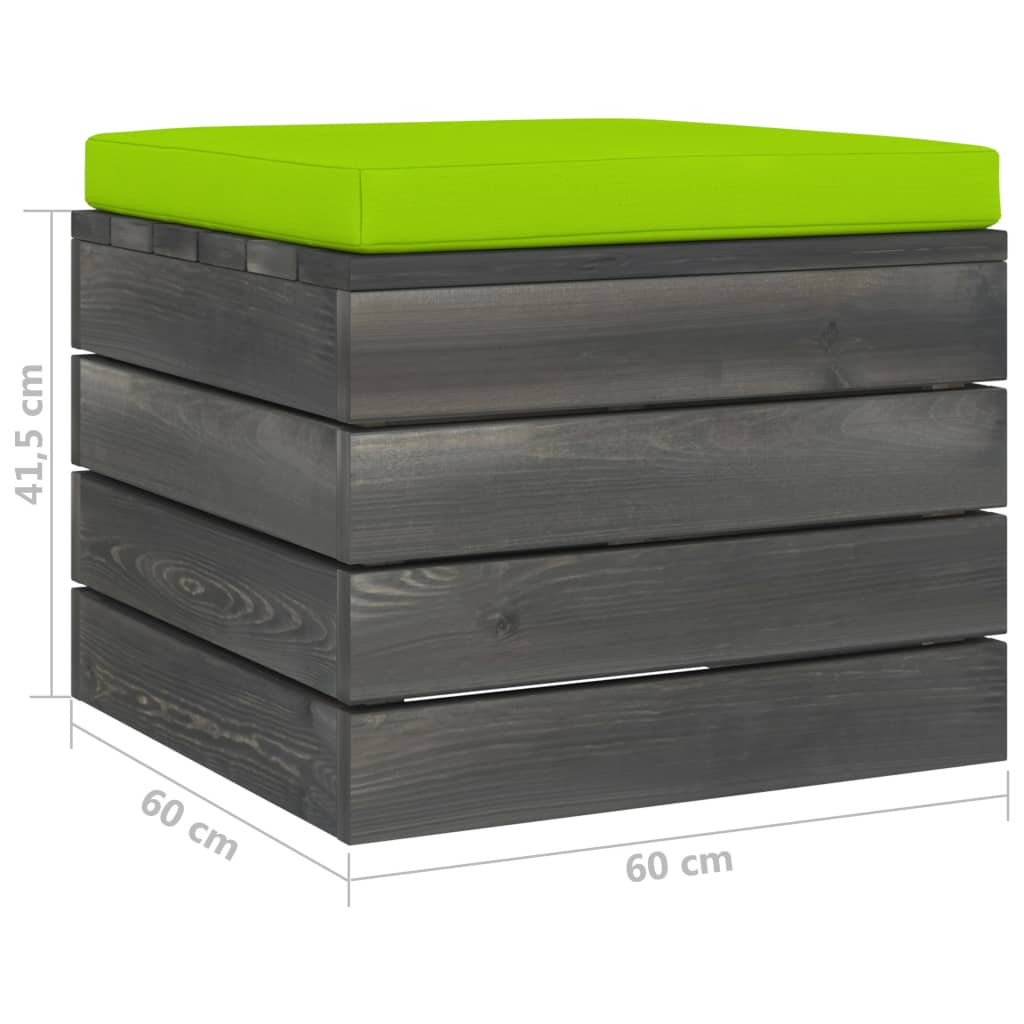 vidaXL Záhradné paletové taburetky 2 ks s podložkami masívna borovica