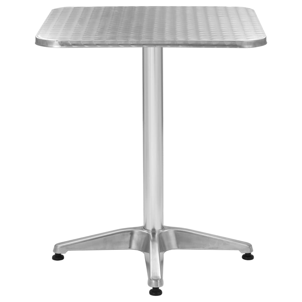 vidaXL Záhradný stôl, strieborný 60x60x70 cm, hliník
