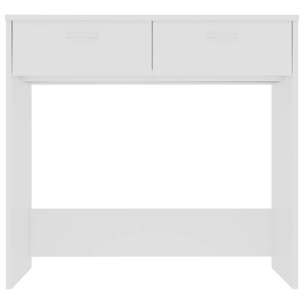 vidaXL Písací stôl, biely 80x40x75 cm, drevotrieska