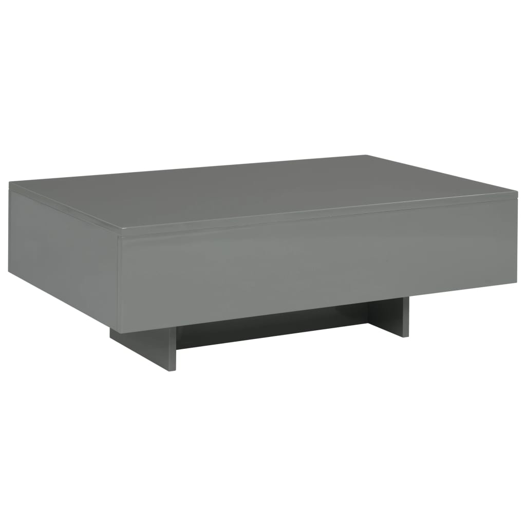 vidaXL Konferenčný stolík vysoký lesk sivý 85x55x31 cm MDF