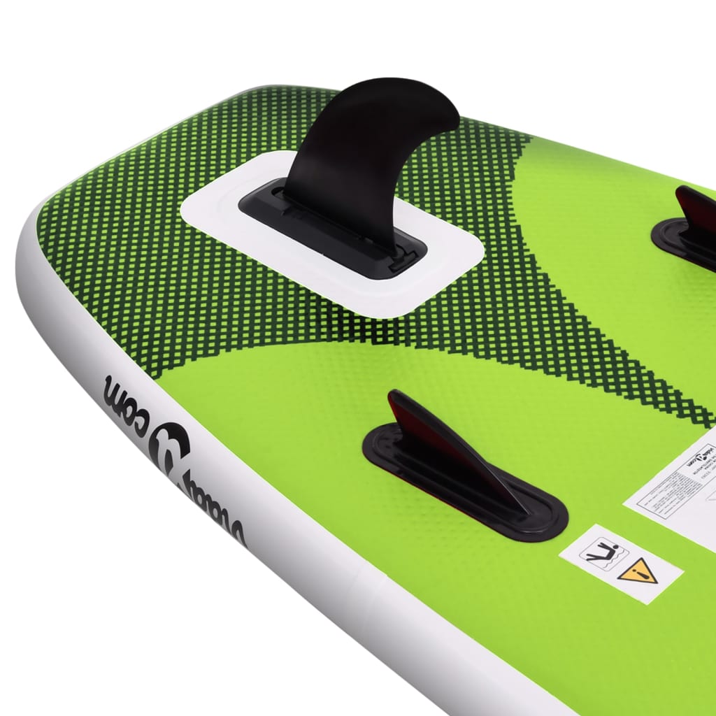 vidaXL Nafukovací Stand up paddleboard zelený 300x76x10 cm