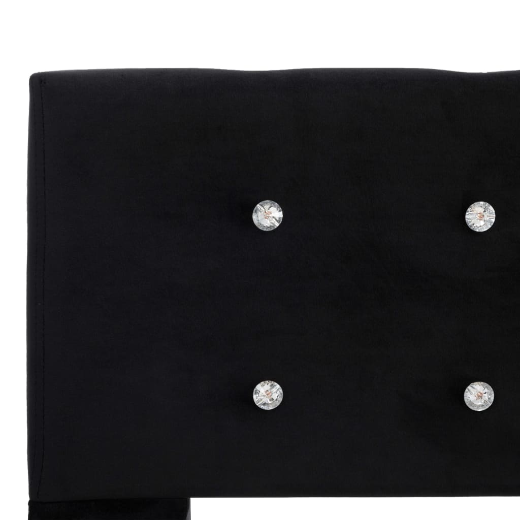 vidaXL Posteľ s matracom z pamäťovej peny čierna 160x200 cm zamatová