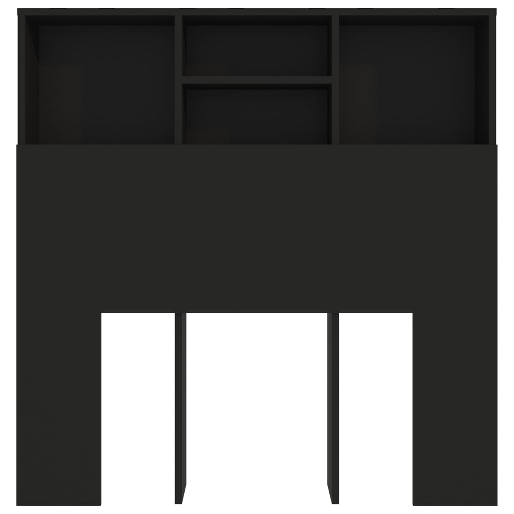 vidaXL Čelo postele so skrinkou čierne 100x19x103,5 cm
