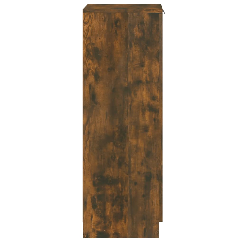 vidaXL Botník dymový dub 30x35x100 cm spracované drevo