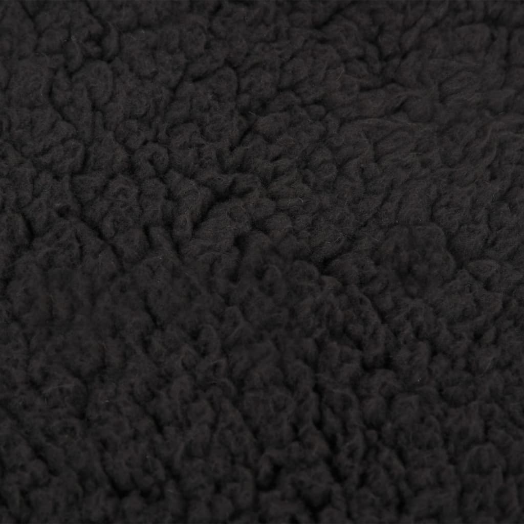 vidaXL Ergonomický matrac pre psa 60x42 cm ľanový vzhľad flís čierny