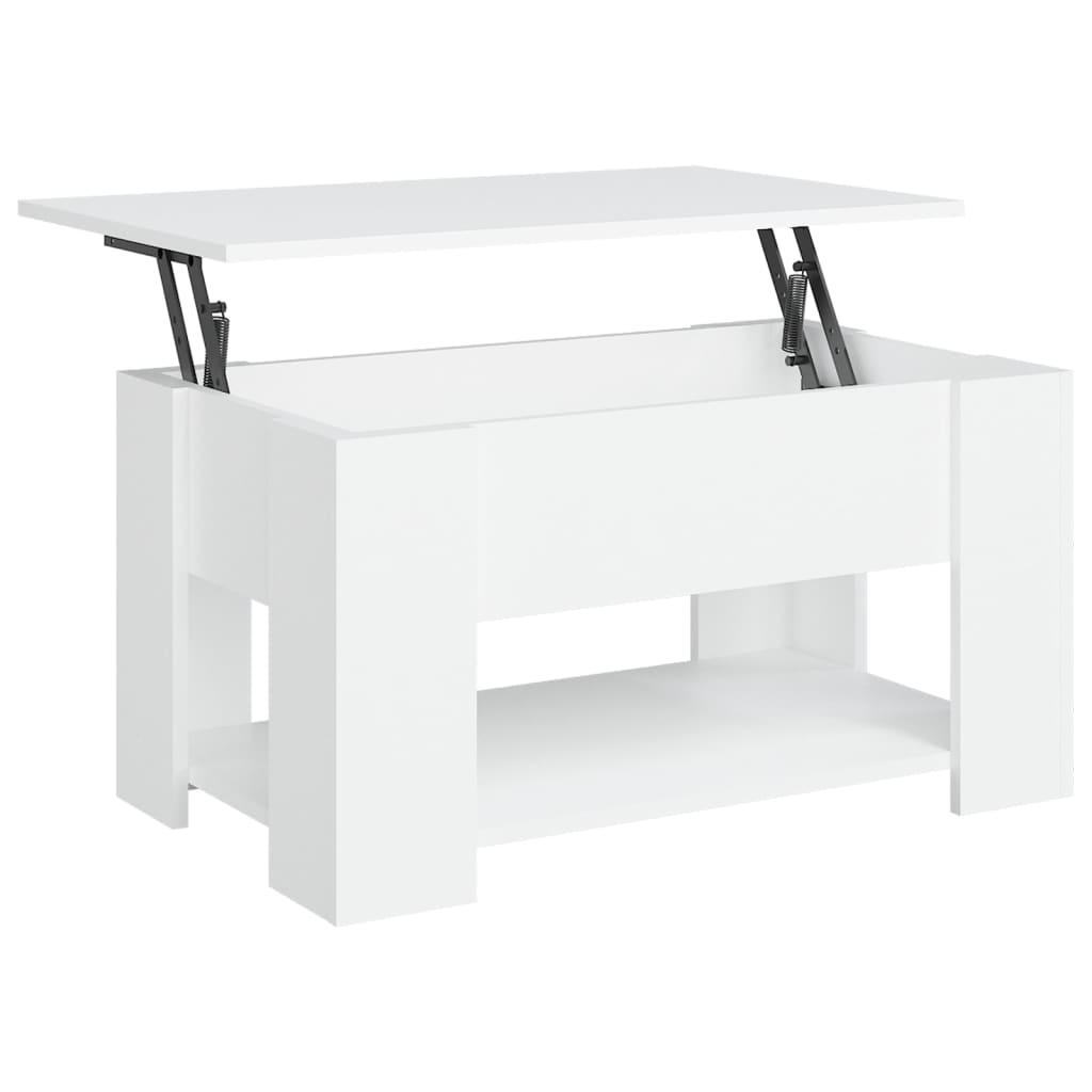 vidaXL Konferenčný stolík biely 79x49x41 cm spracované drevo