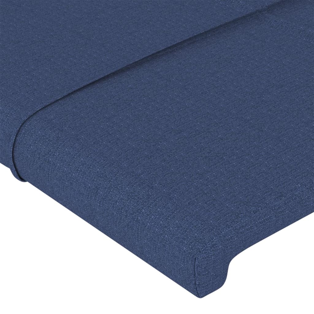 vidaXL Čelo postele so záhybmi modrý 93x16x78/88 cm látka