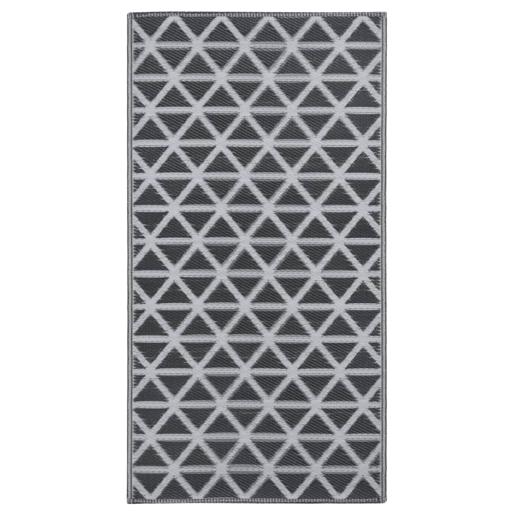 vidaXL Vonkajší koberec čierny 160x230 cm PP
