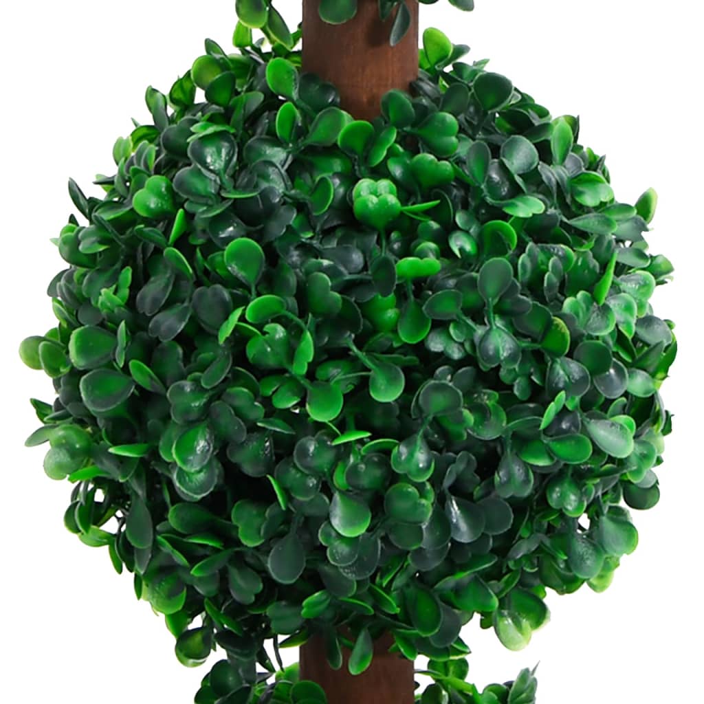 vidaXL Umelý krušpán v tvare gule s kvetináčom zelený 90 cm