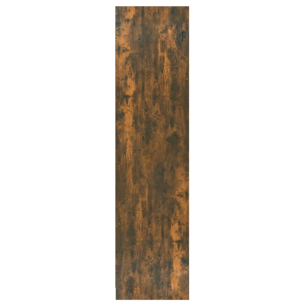 vidaXL Šatník so zásuvkami dymový dub 50x50x200 cm spracované drevo