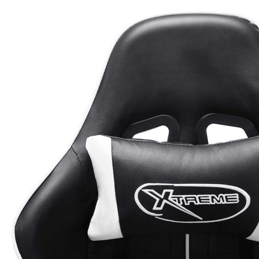 vidaXL Herná stolička čierno-biela umelá koža