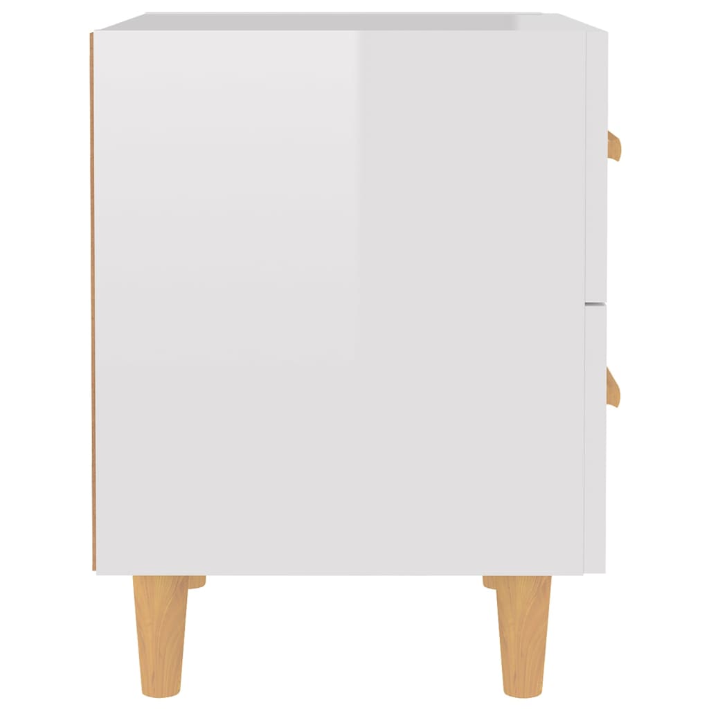 vidaXL Nočný stolík lesklý biely 40x35x47,5 cm