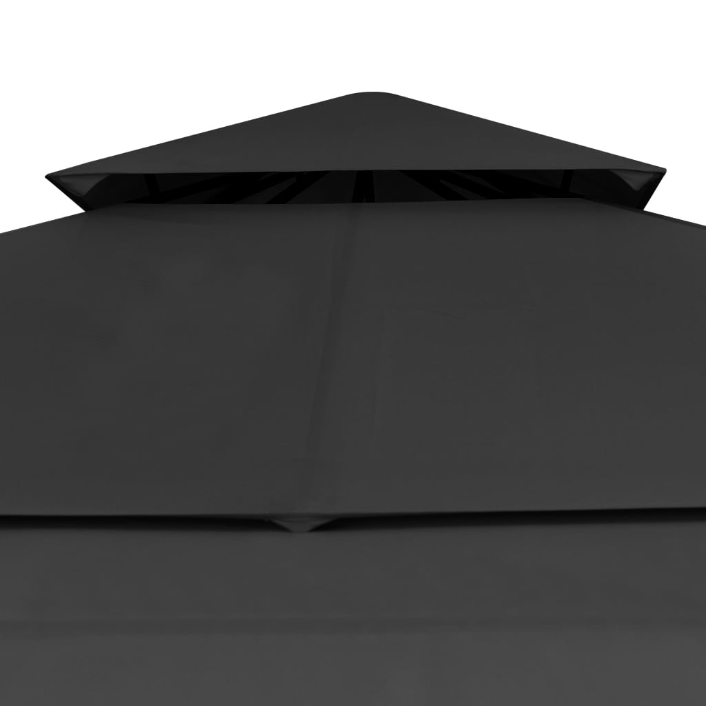 vidaXL Altánok s 2 výsuvnými strechami 3x3x2,75 m antracitový 180 g/㎡