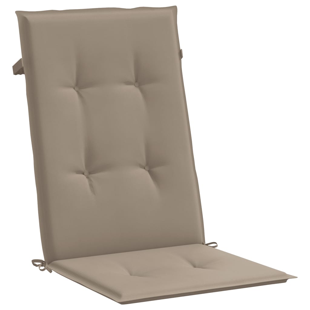 vidaXL Podložky na záhradné stoličky 2 ks, sivohnedé 120x50x3 cm