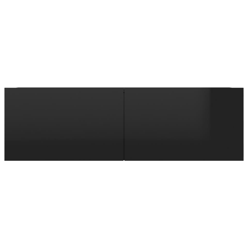vidaXL TV skrinka, lesklá čierna 100x30x30 cm, kompozitné drevo