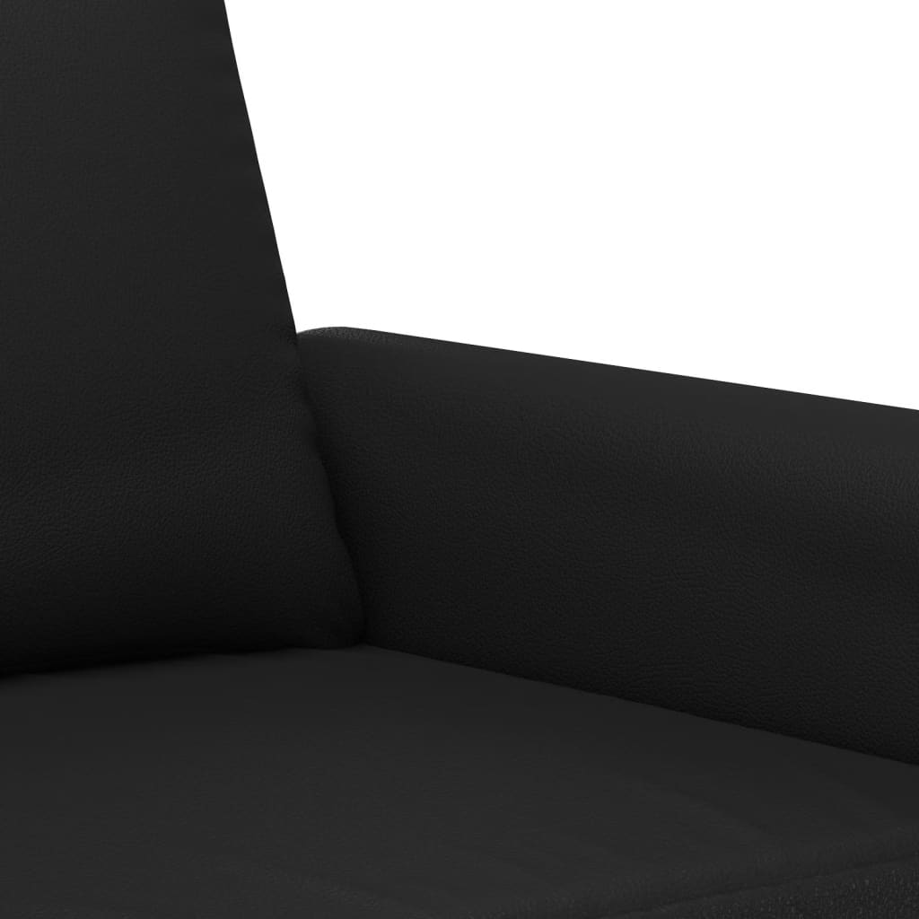 vidaXL 3-dielna pohovka s vankúšmi čierna umelá koža