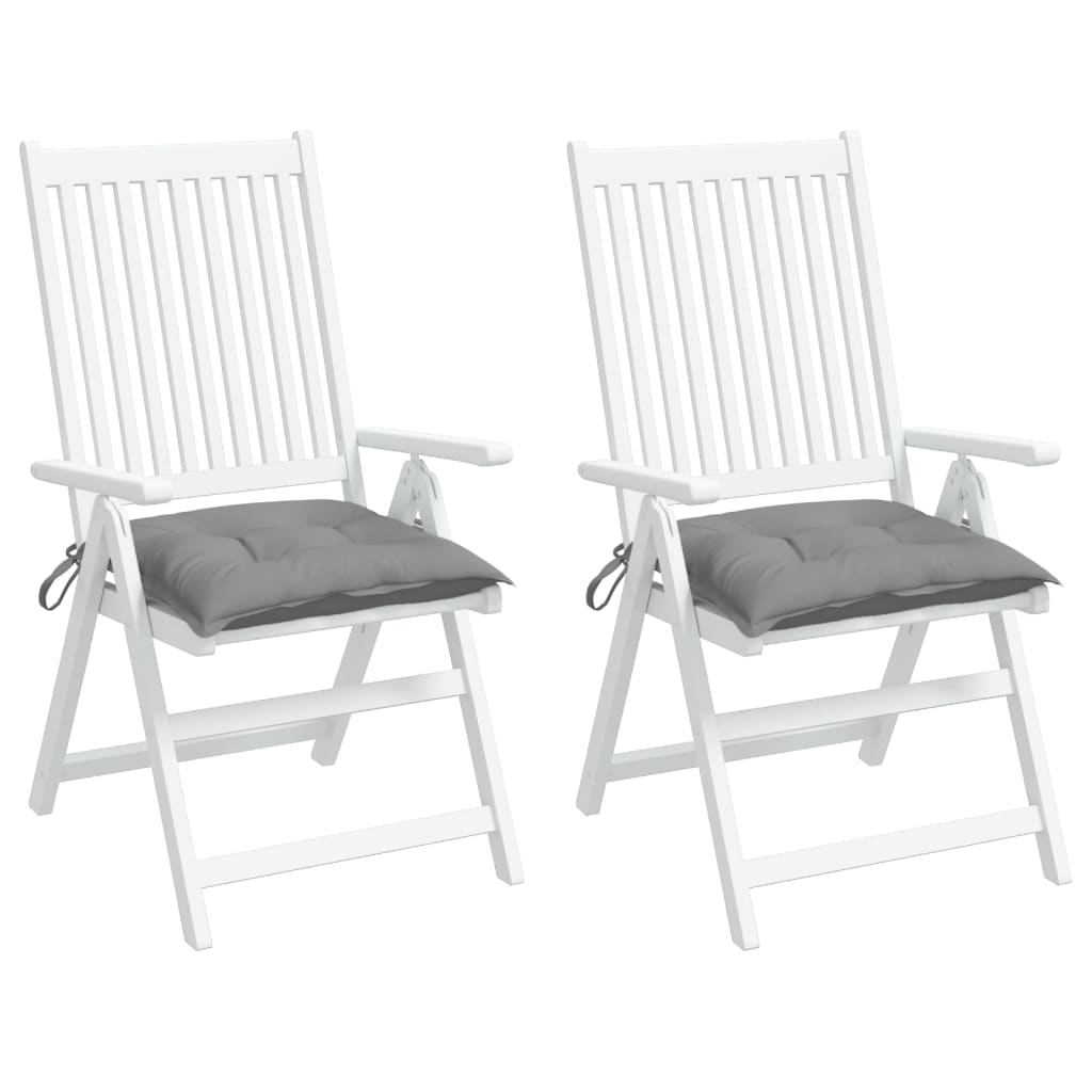 vidaXL Podložky na stoličku 2 ks, sivé 50x50x7 cm, oxfordská látka