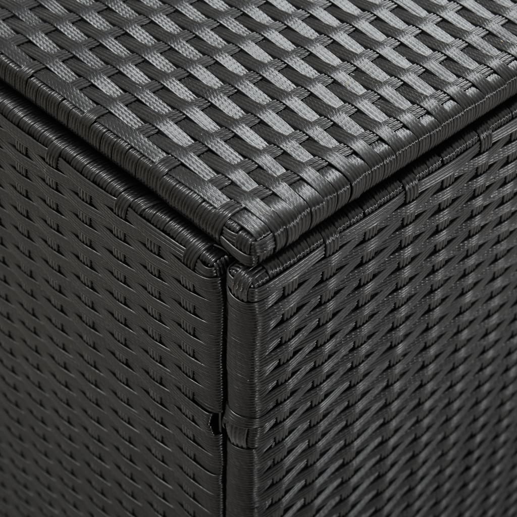 vidaXL Záhradný úložný box čierny 180x90x70 cm polyratanový