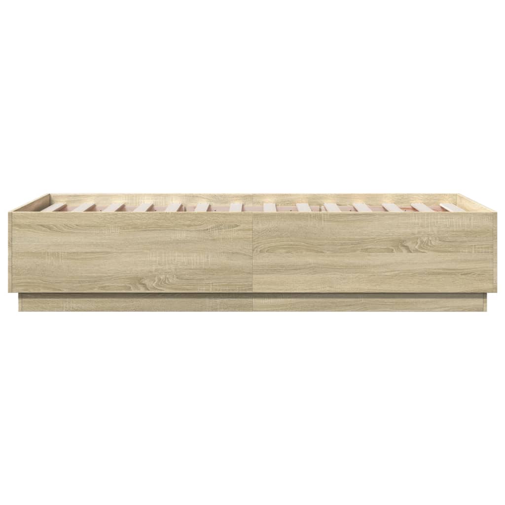 vidaXL Posteľný rám dub sonoma 75x190 cm kompozitné drevo