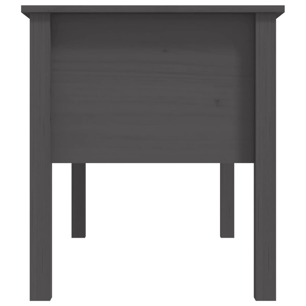 vidaXL Konferenčný stolík sivý 102x49x55 cm borovicový masív