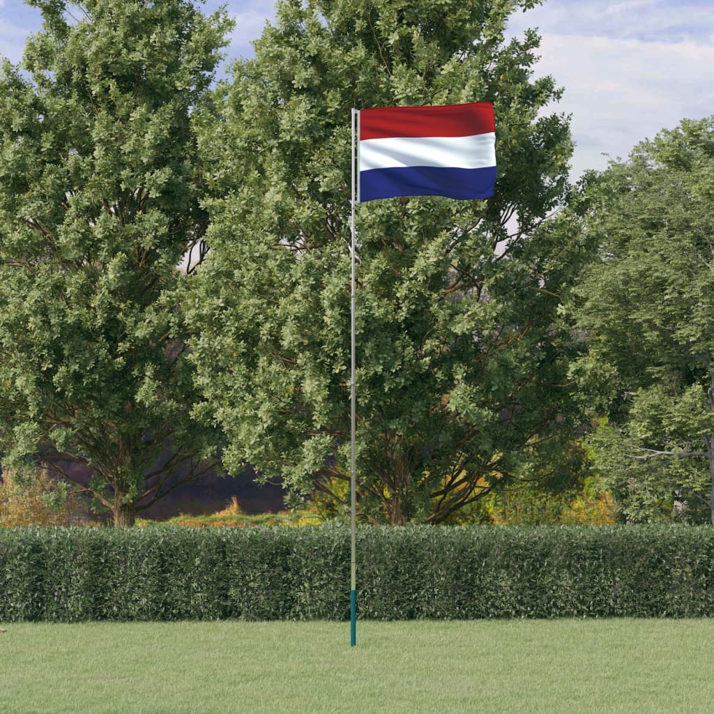 vidaXL Vlajka Holandska a tyč 5,55 m hliník