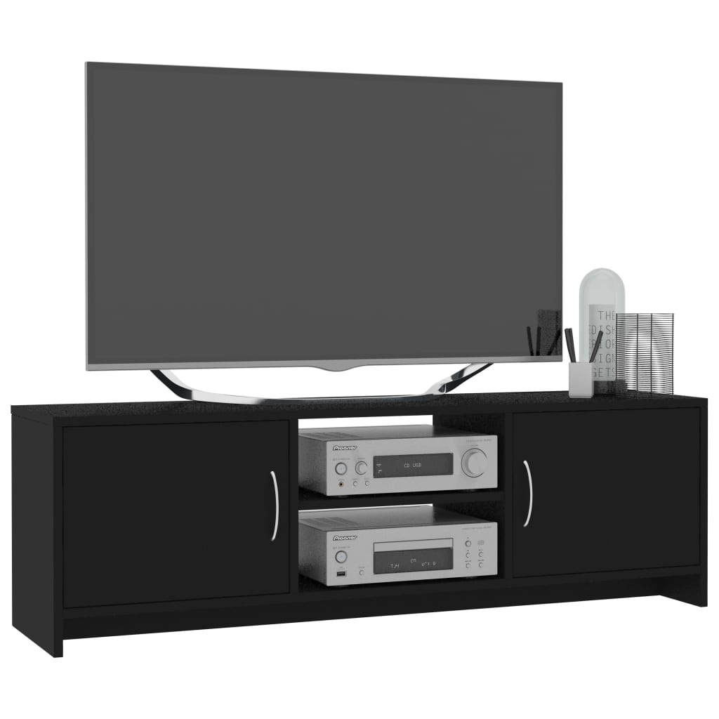 vidaXL TV skrinka čierna 120x30x37,5 cm drevotrieska