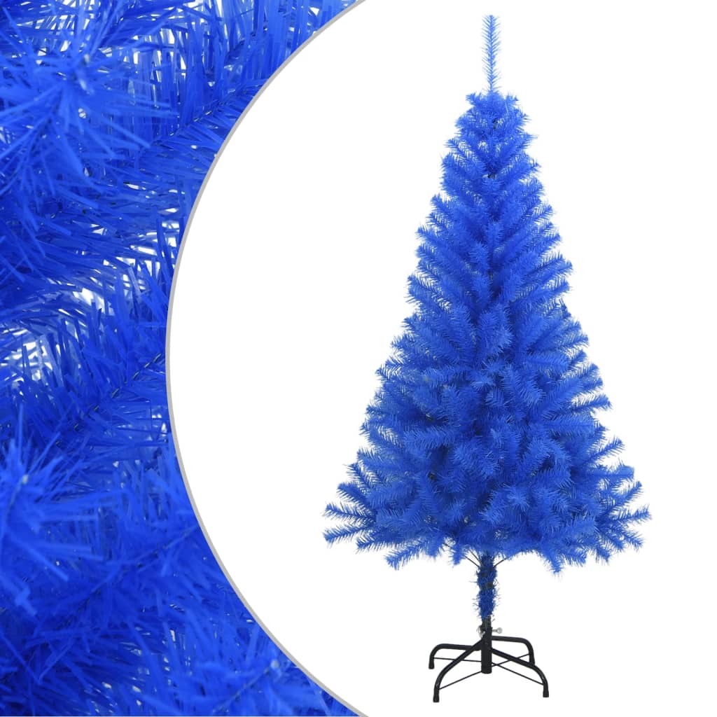 vidaXL Umelý vianočný stromček s podstavcom modrý 120 cm PVC